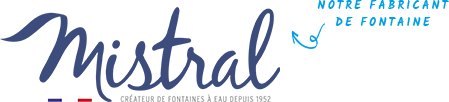 Logo de la marque Mistral, fabricant de fontaines à eau distribué Loc Fontaine