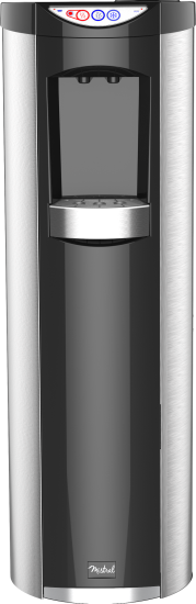 Fontaine à eau sur réseau, modèle Evopure 3 noire de fabrication française disponible en Bretagne et zone limitrophe